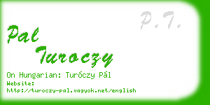 pal turoczy business card